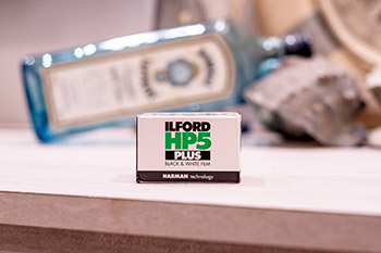 Photograph of a box of ilford hp5 plus